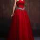 Beaded strapless party dress elegant prom gown    cg15774