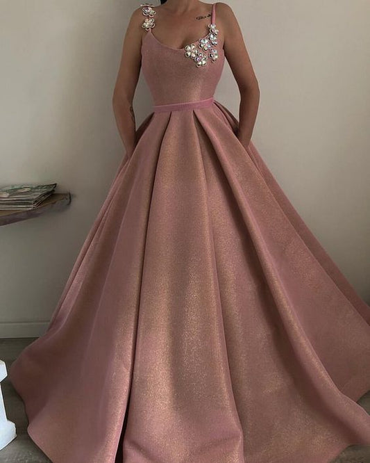 Pink Prom Dresses Birthday Gown with Appliques   cg15899