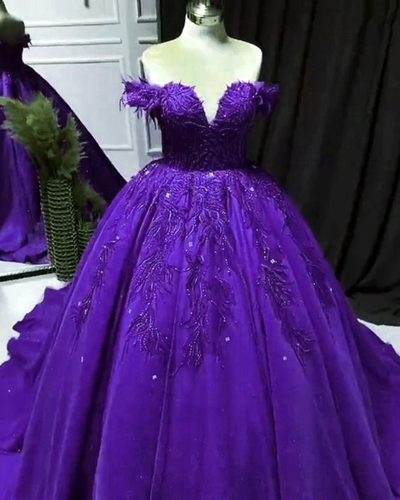 elegant purple ball gown quinceanera dresses prom dress   cg15908