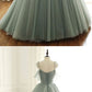 LIGHT GREEN TULLE LONG PROM DRESS, GREEN EVENING DRESS cg1603