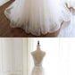 WHITE V NECK TULLE LACE LONG PROM DRESS, WHITE TULLE EVENING DRESS cg1605