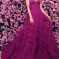 Criss Cross Neckline Prom Dresses Ruffles Ball Gown   cg16122