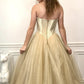 Gold A line long prom dress sweater evening dress   cg16279
