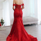 Elegant Red Mermaid Bridesmaid Dresses prom dress    cg16418