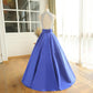 Royal Blue Satin Sequins Top Ball Gown Prom Dress, Blue PartyDress Long Formal Dress   cg16499