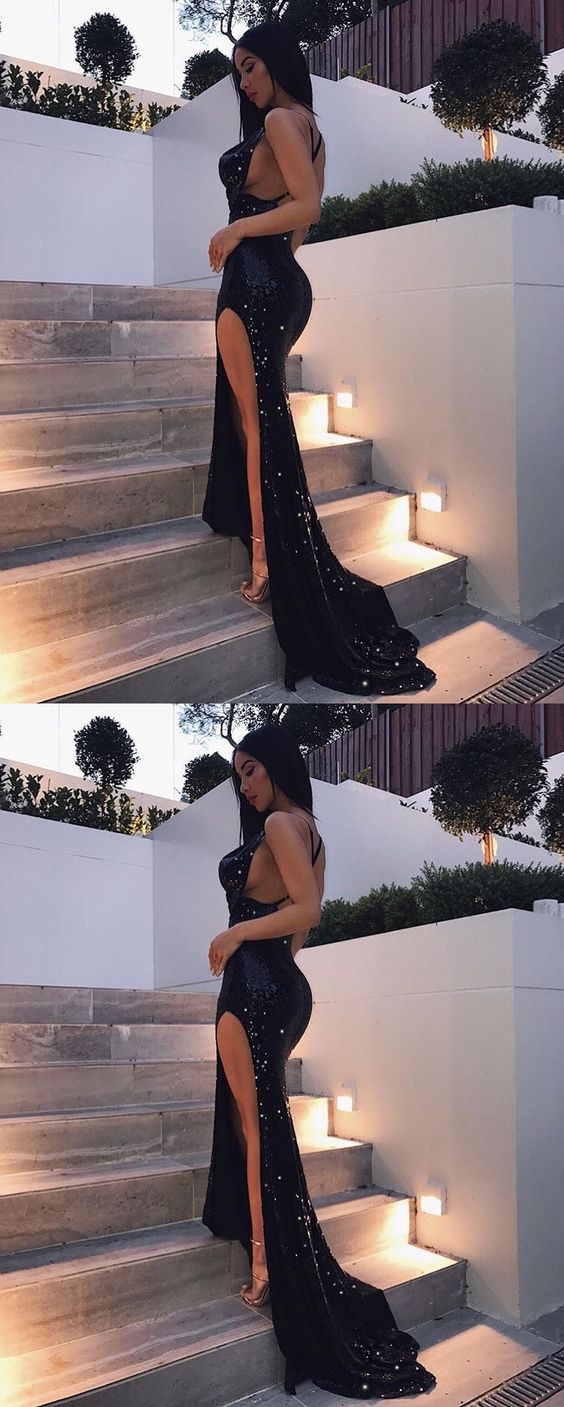 Long Prom Dresses Evening Dress with Side Slit   cg16528