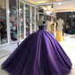 Purple Dress Ball gown Prom Dress Strapless Ball gown    cg16685