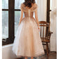 Light Champagne Applique Tulle Cap Sleeves Party Dress Prom Dress Bridesmaid Dress   cg16877