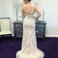 One Shoulder Ivory Lace Appliqued Long Formal Dress prom dress   cg17189