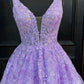 PURPLE LACE LONG A LINE PROM DRESS EVENING DRESS    cg17446