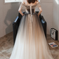 Beautiful Gradient Off Shoulder Tulle Long Party Dress, Sweetheart Prom Dress, Formal Dress   cg17657