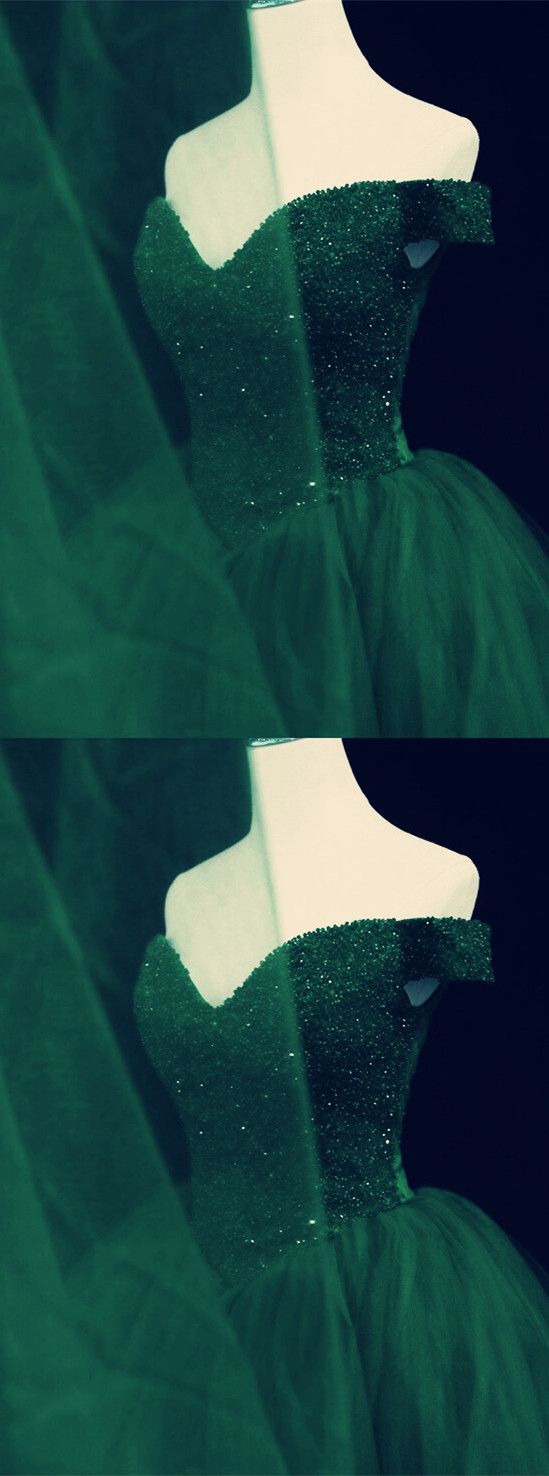 Green Prom Ball Gown Dresses Beaded Corset Off The Shoulder For Sweet 16   cg17703