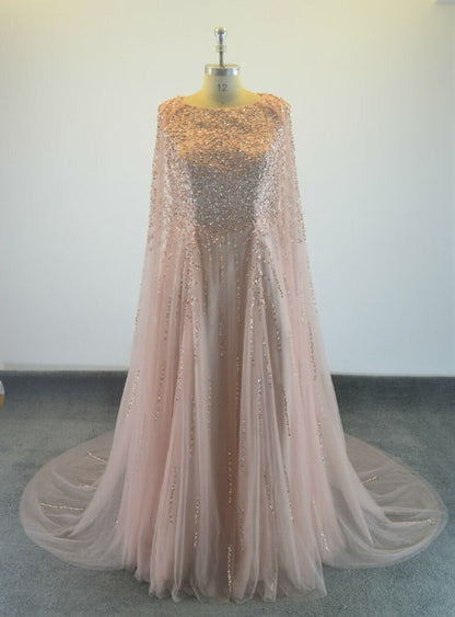 Real Sample 2021 New Collection Evening Gowns Sleeveless Handmade Crystal Sequins prom dress    cg17792