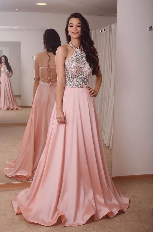 Princess Pink Beaded Prom Dress   cg17819