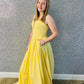Sweetheart Blue Long Prom Dress with Pockets   cg17854