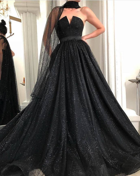Sparkly Sequins Black Ball Gown Prom Dress,Evening Dress,Quinceanera Dress,Prom Dress   cg17995