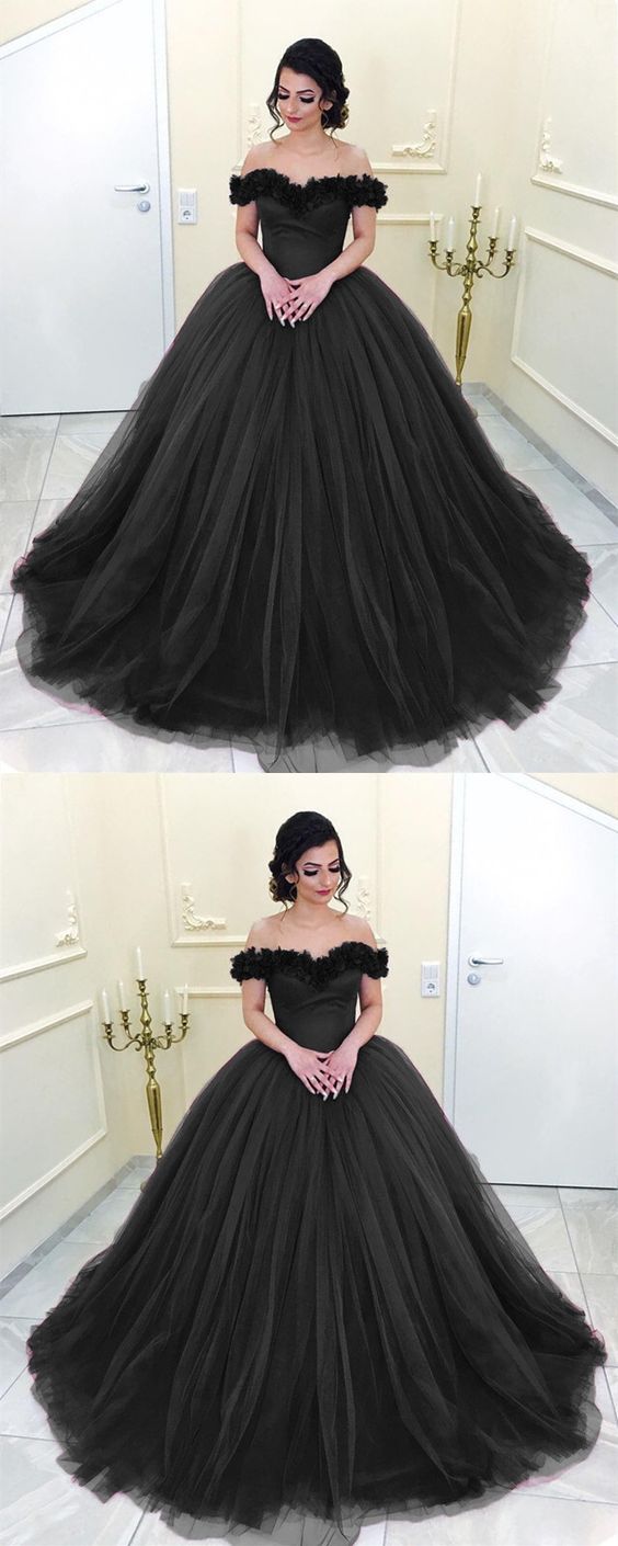 Elegant Floral Flowers V-neck Tulle Quinceanera Dresses Ball Gowns Prom Dress    cg18065