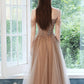 Champagne A-line Long Formal Dress Long Prom Dress   cg18181