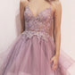 ELEGANT V NECK TULLE LACE LONG PROM DRESS LACE TULLE FORMA DRESS   cg18493