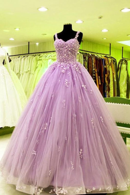 Lavender Prom Ball Gown    cg18655