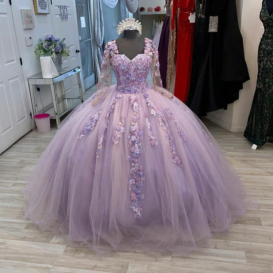 Lavender Prom Ball Gown    cg18656