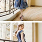 Cap Sleeves Lace-Up Short Navy Blue Homecoming Dress cg1867