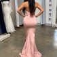 Sexy Mermaid Strapless Sweetheart Blush Evening party Dresses,Formal Prom Dresses   cg18734
