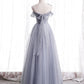 Tulle beads long prom dress tulle formal dress    cg18750