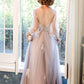 Lovely tulle lace long prom dress lace evening dress   cg18794