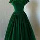 Vintage homecoming Dress, Green Velvet Gowns, Mini Short Homecoming Dress cg1898