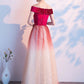 new prom dress Off-shoulder Bridesmaid Dress Gradient Colors Performance Dress Tulle Ball Gown   cg18986