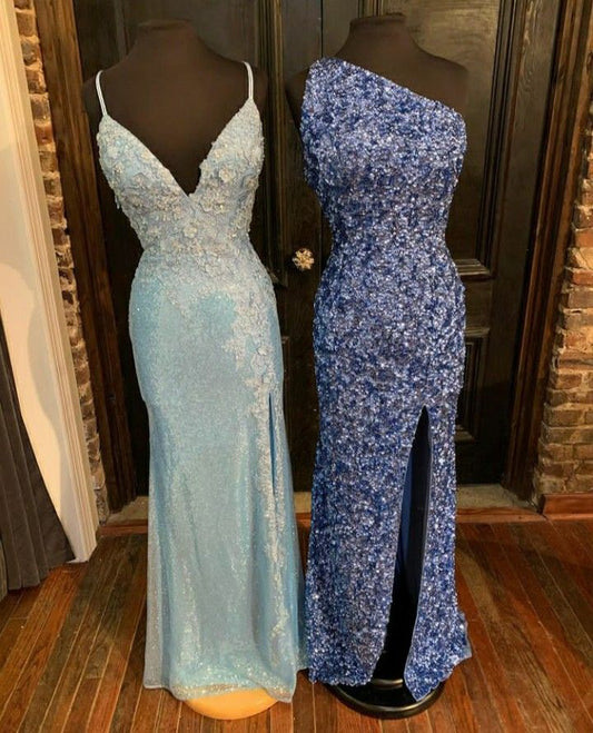 Elegant Mermaid sequined Formal Dress prom dress     cg19036