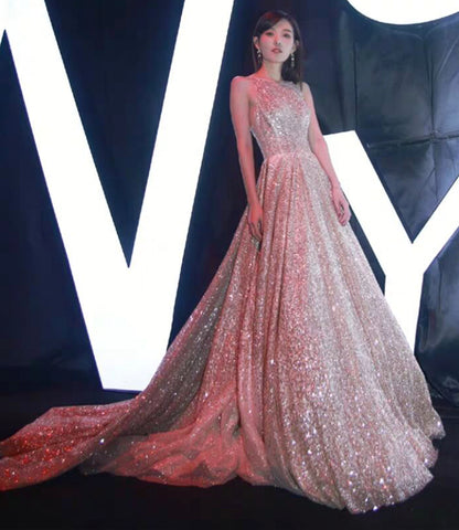 SHINY SEQUINS LONG BALL GOWN DRESS FORMAL DRESS prom dress      cg19107