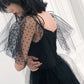 Black tulle long prom dress party dress    cg19266