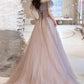 CUTE TULLE SEQUINS LONG PROM DRESS EVENING DRESS    cg19391
