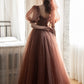 CUTE TULLE A LINE PROM DRESS CUTE EVENING DRESS    cg19456