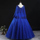 Royal Blue Ball Gown Lace Applique Quinceanera Dresses, Tulle Floor Length Sweet 16 Dresses Prom Dress    cg19474