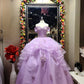 Stunning A-line prom dress Princess Off the Shoulder Lilac Quincerean Dress   cg19496