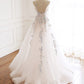 Princess Spaghetti Straps Embroidery Tulle Prom Dress    cg19577