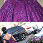 Elegant Purple Lace Ball Gown Off The Shoulder Quinceanera prom Dress For Sweet 16    cg19726