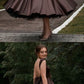 Black Tea Length Party Dresses prom Dress   cg19732