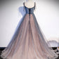 Pink And Grey Shiny Long Straps Lace-Up Long Formal Dress, Charming Evening Dress prom dress    cg19774