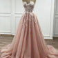 Boho Sweetheart Lace Wedding Gowns A-Line with Appliques prom dress   cg19978