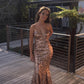 Stunning Mermaid Gold Sequined Long Formal Dress long prom dress     cg20049