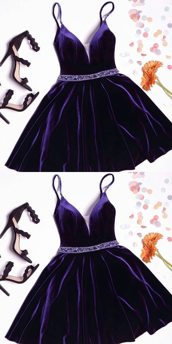 Beautiful Custom Made A-line Homecoming Dresses,Purple Homecoming Dresses cg201