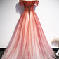 BURGUNDY TULLE LONG A LINE PROM DRESS EVENING DRESS    cg20131