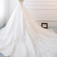 Romantic A-line Royal Wedding Dresses White Bridal Gown Lace wedding dresses prom dress    cg20291