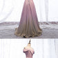 A Line Floor Length Long Prom Dress Cap Sleeve Sparkly Gradient Prom Party Gowns cg2040
