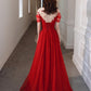 Red Tulle Sweetheart Elegant Long Formal Dress, Red Party Dress Wedding Party Dress Prom Dress     cg20575