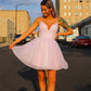 Lavender A-line Short Homecoming Dress    cg20607
